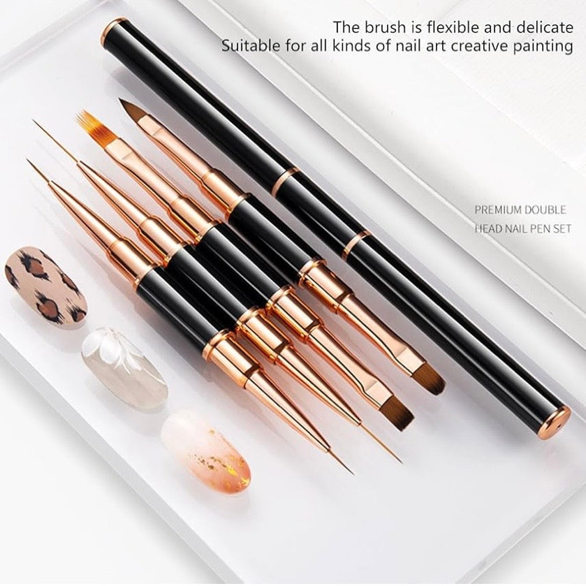 Set Pensule Profesionale – 5 Bucăți (10 Capete Diferite)