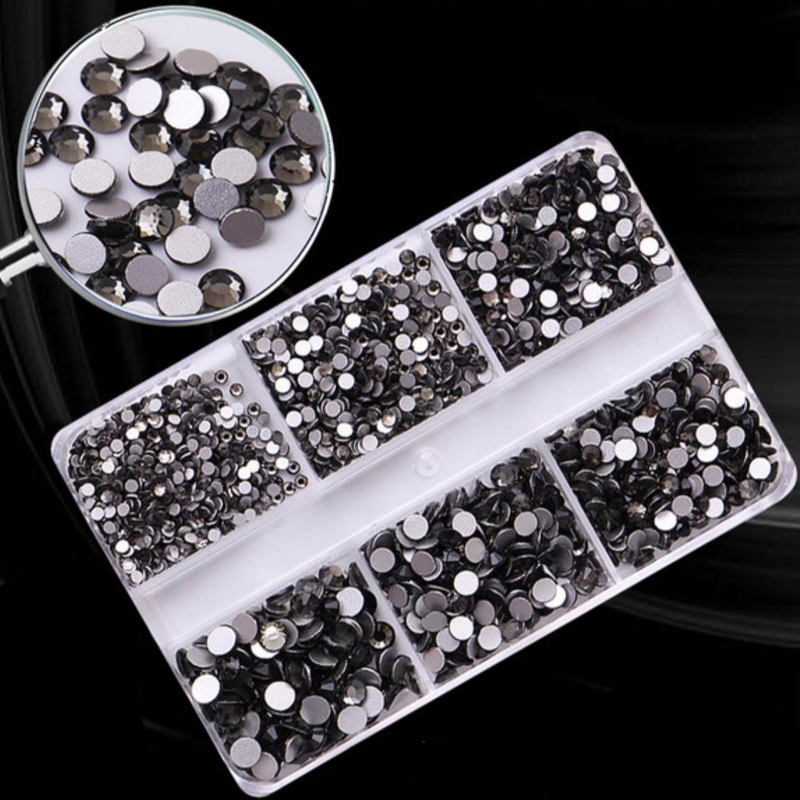 Set Strasuri Cristale Negre Unghii