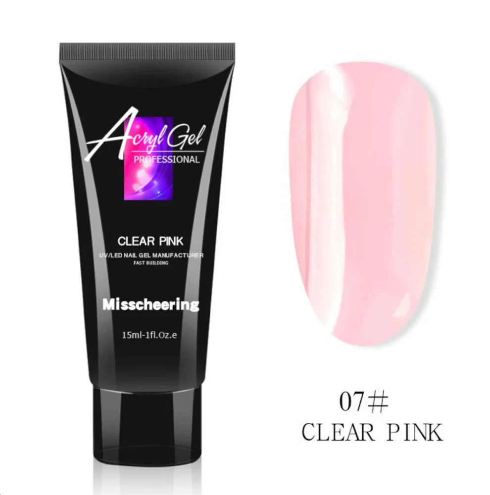 Polygel Misscheering Clear Pink 15ml