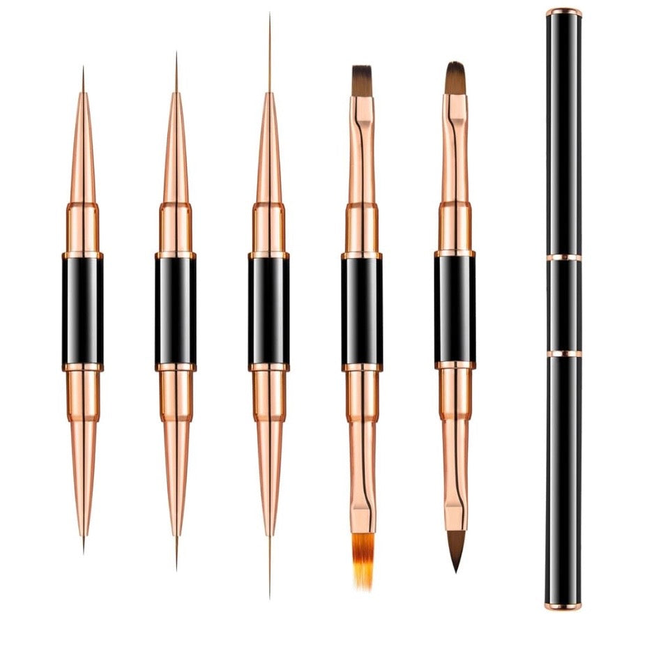 Set Pensule Profesionale – 5 Bucăți (10 Capete Diferite)