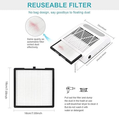 Filtru de Schimb pentru Aspirator Praf Unghii