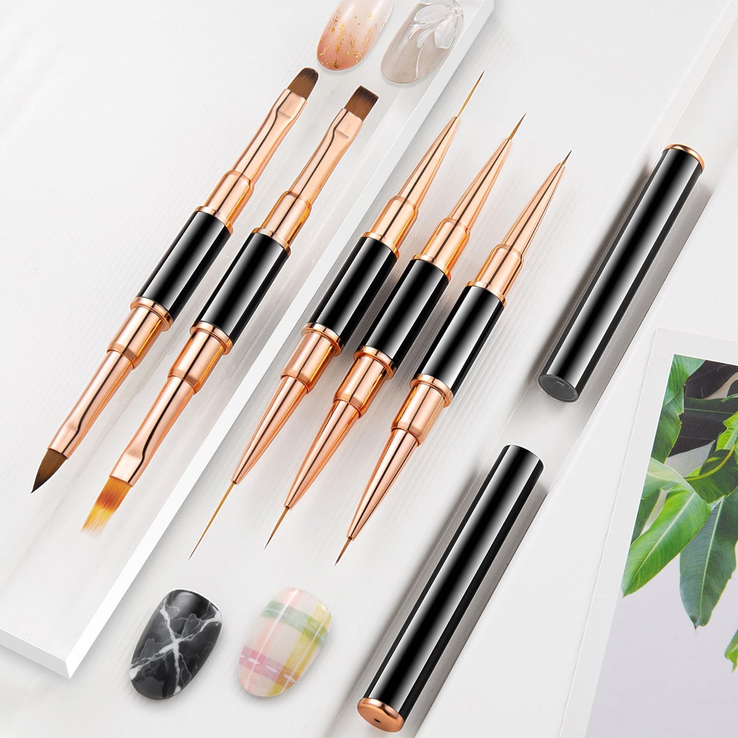 Set Pensule Profesionale – 5 Bucăți (10 Capete Diferite)