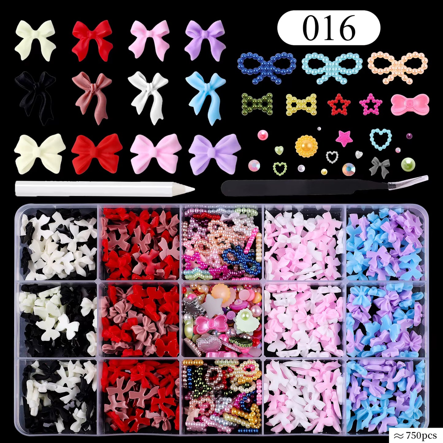 Decorațiuni pentru unghii tip fundiță 3D