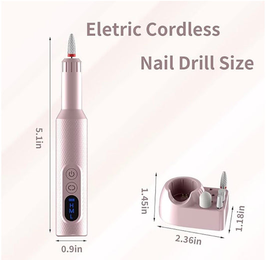 Freză Unghii Profesională Wireless, Roz