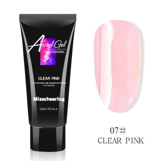 Polygel Misscheering Clear Pink 15ml